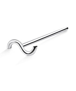 S Silver Straight Nose Stud NSKA-381